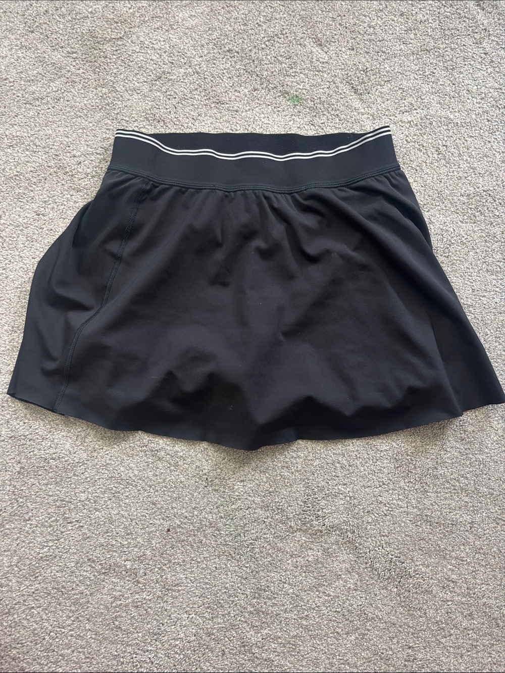 Athleta Black Tennis skirt with White-Trim Waistband